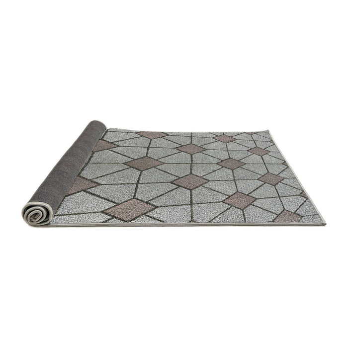 Thickness of Patterned Gray Novelty Rug, pat2200