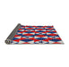 Thickness of Patterned Blue Gray Novelty Rug, pat2203