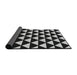 Thickness of Patterned Black Novelty Rug, pat2207