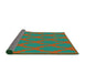 Thickness of Patterned Light Sea Green Novelty Rug, pat2209