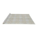 Serging Thickness of Machine Washable Transitional Beige Rug, wshpat2210