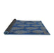 Thickness of Patterned Blue Novelty Rug, pat2215