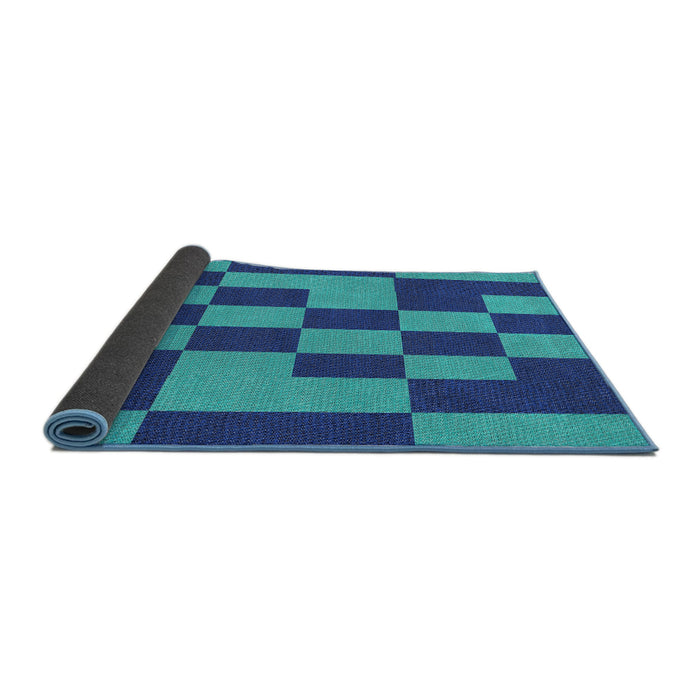 Thickness of Patterned Blue Novelty Rug, pat222