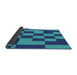 Thickness of Patterned Blue Novelty Rug, pat222