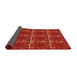 Thickness of Patterned Orange Novelty Rug, pat2220