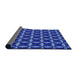 Thickness of Patterned Blue Novelty Rug, pat2228