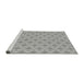 Serging Thickness of Machine Washable Transitional Grey Gray Rug, wshpat2235