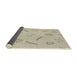 Thickness of Patterned Dark Almond Brown Novelty Rug, pat2239