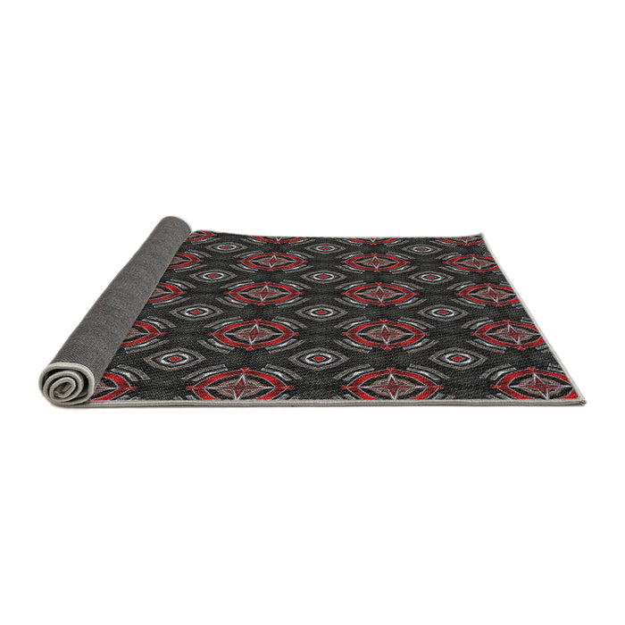 Thickness of Patterned Gray Novelty Rug, pat2244