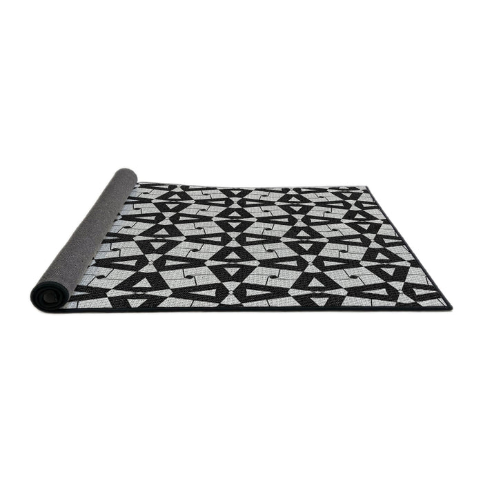 Thickness of Patterned Gray Novelty Rug, pat2245