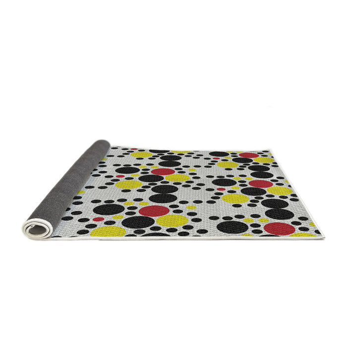 Thickness of Patterned Tan Brown Gold Novelty Rug, pat2247