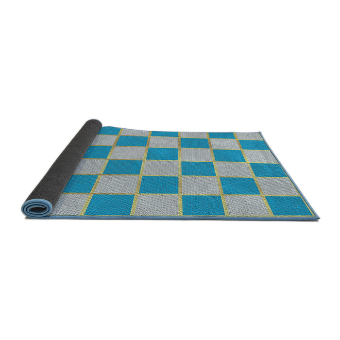 Thickness of Patterned Blue Novelty Rug, pat225