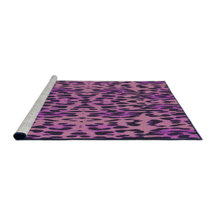 Serging Thickness of Machine Washable Transitional Orchid Purple Rug, wshpat2253