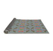 Thickness of Patterned Carbon Gray Novelty Rug, pat2256