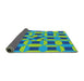 Thickness of Patterned Bright Navy Blue Novelty Rug, pat226