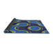 Thickness of Patterned Blue Modern Rug, pat2265