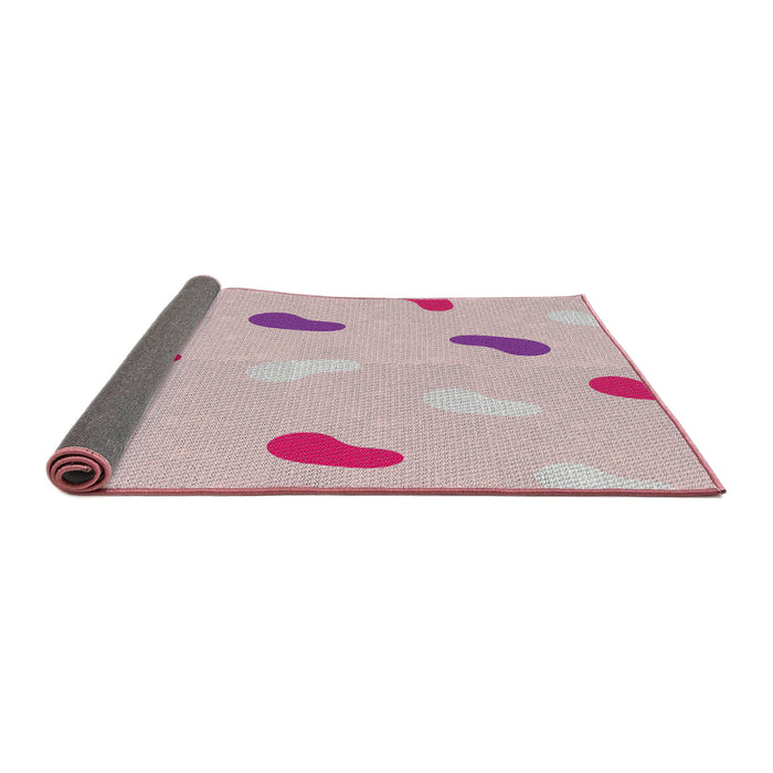 Thickness of Patterned Purple Pink Novelty Rug, pat2267