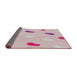 Thickness of Patterned Purple Pink Novelty Rug, pat2267