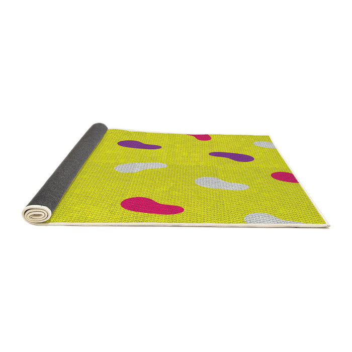 Thickness of Patterned Yellow Novelty Rug, pat2268