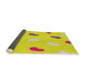 Thickness of Patterned Yellow Novelty Rug, pat2268