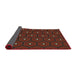 Thickness of Patterned Red Novelty Rug, pat2272