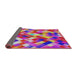 Thickness of Patterned Violet Red Pink Modern Rug, pat2273