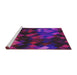 Serging Thickness of Machine Washable Transitional Purple Rug, wshpat2274