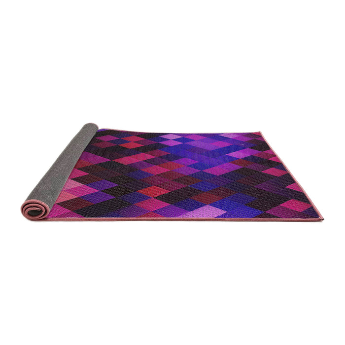Thickness of Patterned Purple Modern Rug, pat2274