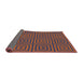 Thickness of Patterned Orange Salmon Pink Novelty Rug, pat2288