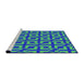 Serging Thickness of Machine Washable Transitional Neon Green Rug, wshpat2289