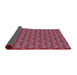 Thickness of Patterned Pale Violet Red Pink Novelty Rug, pat2300