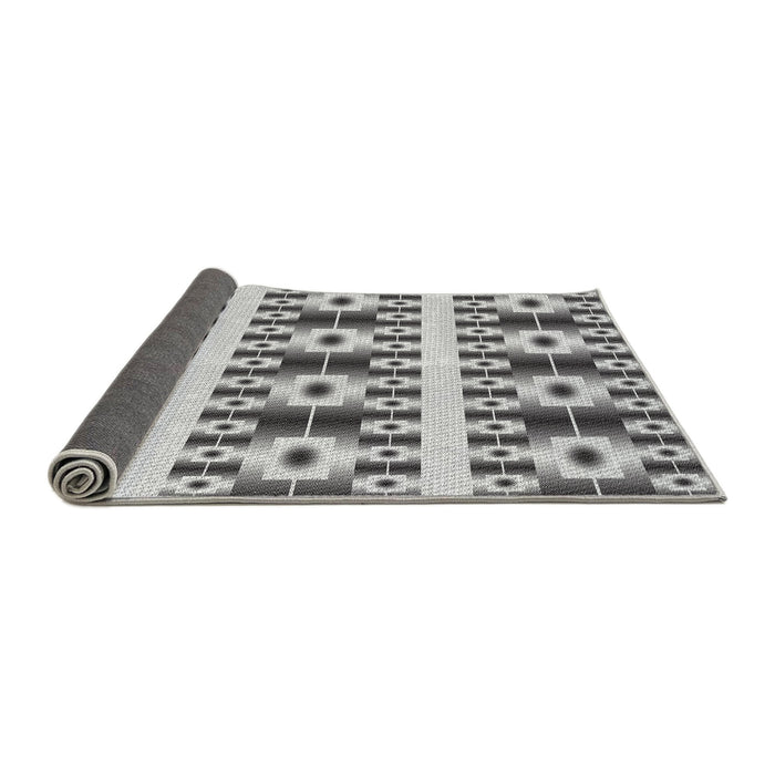 Thickness of Patterned Gray Novelty Rug, pat2320