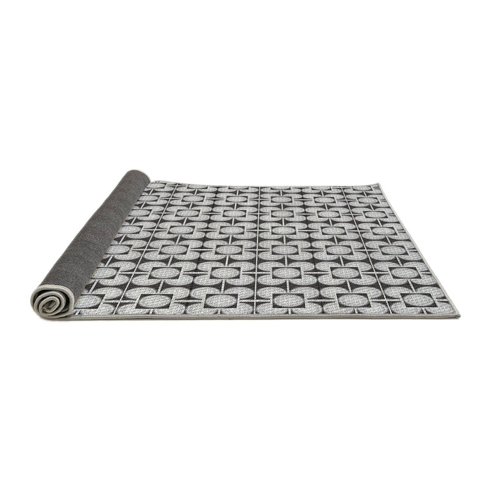 Thickness of Patterned Carbon Gray Novelty Rug, pat2325