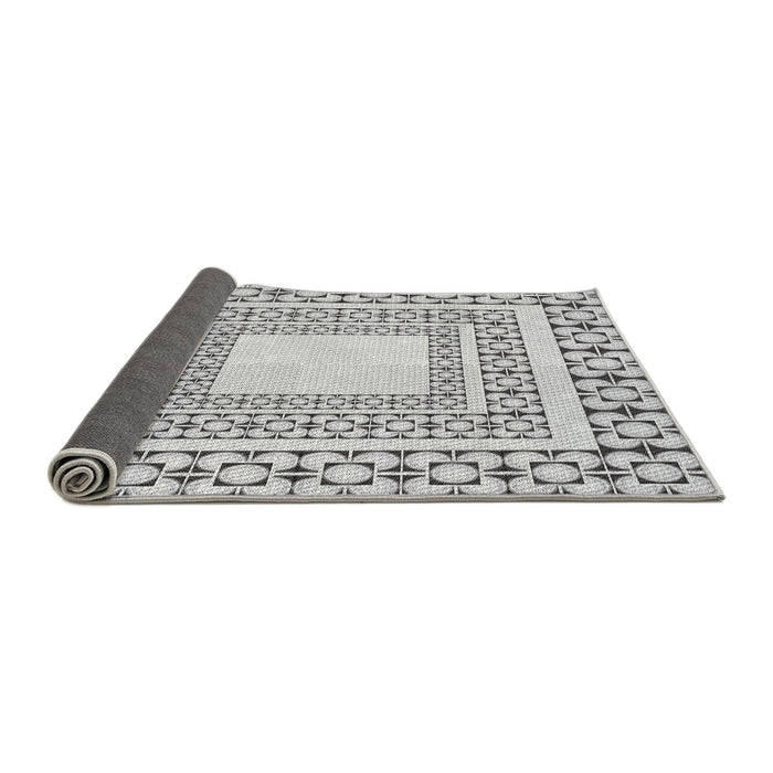 Thickness of Patterned Gray Novelty Rug, pat2326