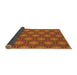 Thickness of Patterned Orange Novelty Rug, pat2328