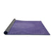 Thickness of Patterned Purple Novelty Rug, pat2329