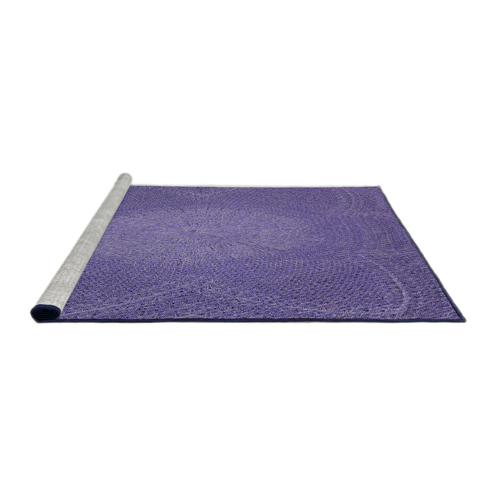Serging Thickness of Machine Washable Transitional Purple Rug, wshpat2329