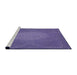 Serging Thickness of Machine Washable Transitional Purple Rug, wshpat2329