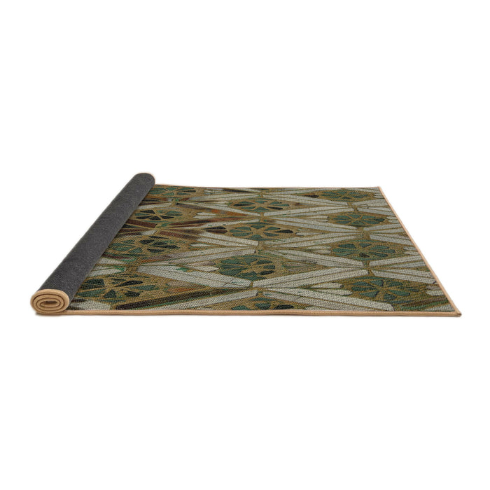 Thickness of Patterned Bakers Brown Novelty Rug, pat2333