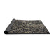 Thickness of Patterned Mid Gray Novelty Rug, pat2334