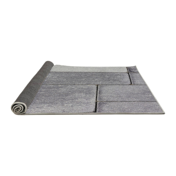 Thickness of Patterned Gray Novelty Rug, pat2335