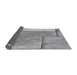 Thickness of Patterned Gray Novelty Rug, pat2335