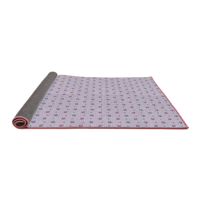 Thickness of Patterned Pink Novelty Rug, pat2349