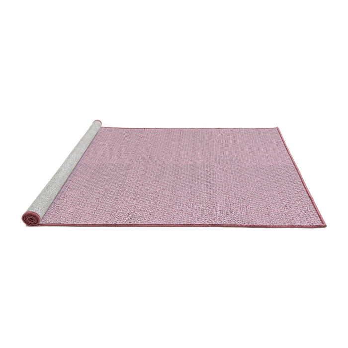 Serging Thickness of Machine Washable Transitional Purple Pink Rug, wshpat2356