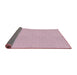 Thickness of Patterned Purple Pink Novelty Rug, pat2356