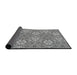 Thickness of Patterned Platinum Gray Novelty Rug, pat2364