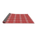 Thickness of Patterned Red Novelty Rug, pat2367