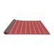 Thickness of Patterned Red Novelty Rug, pat2368
