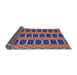 Thickness of Patterned Purple Novelty Rug, pat2369