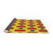 Thickness of Patterned Yellow Novelty Rug, pat2371